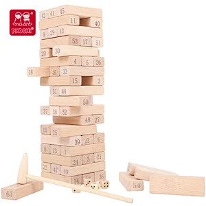 wooden tumbling tower
