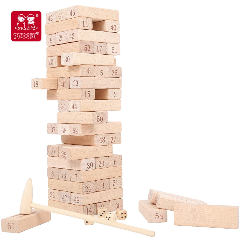 wooden tumbling tower