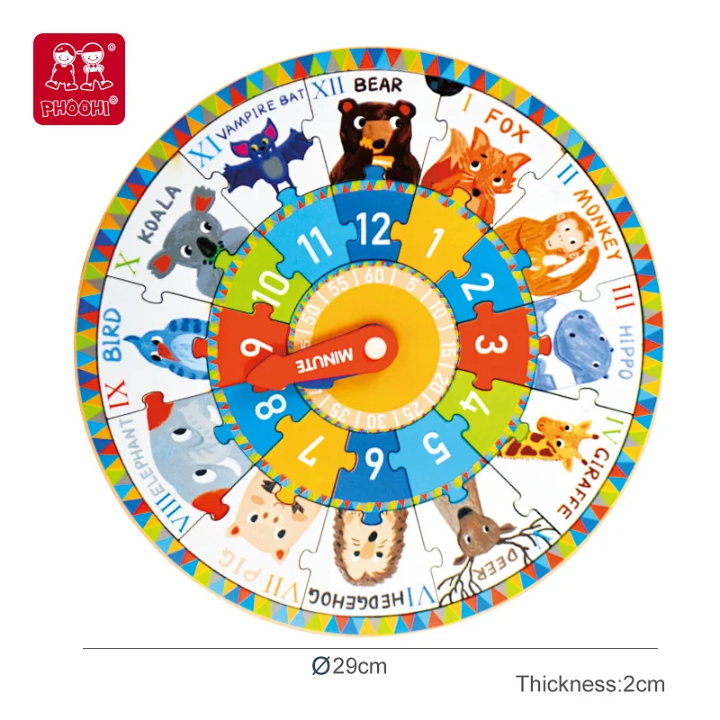 Double Sides Puzzle Clock