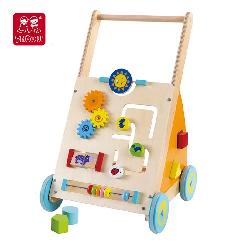 wooden baby push walker