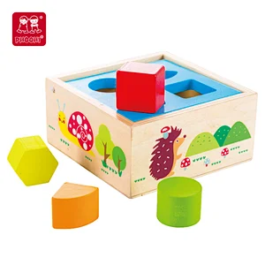 wooden sorting cube