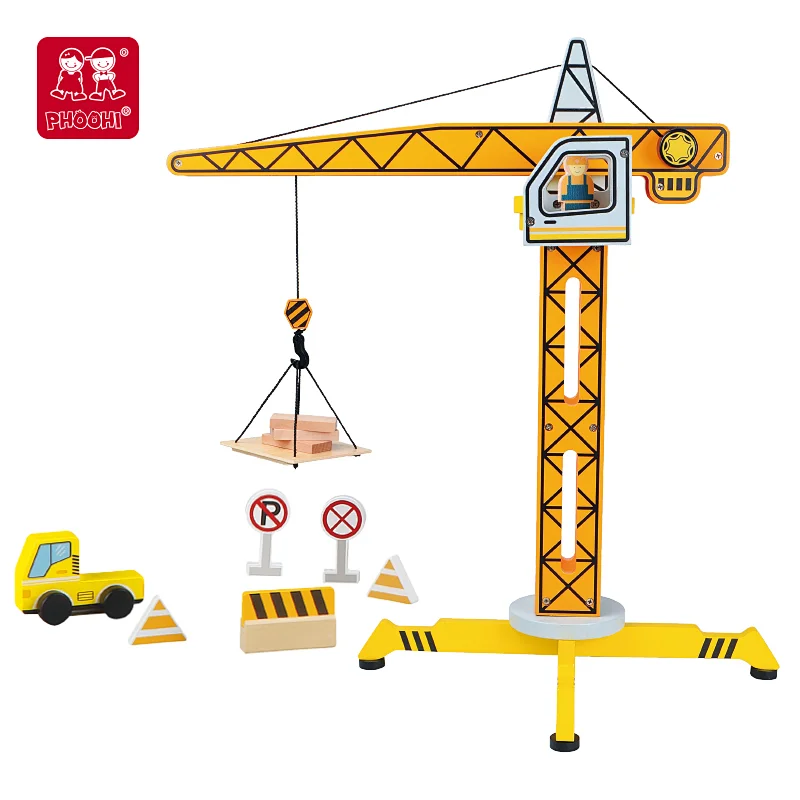 wooden crane toy