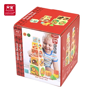 Wooden Animal Stacking Cubes