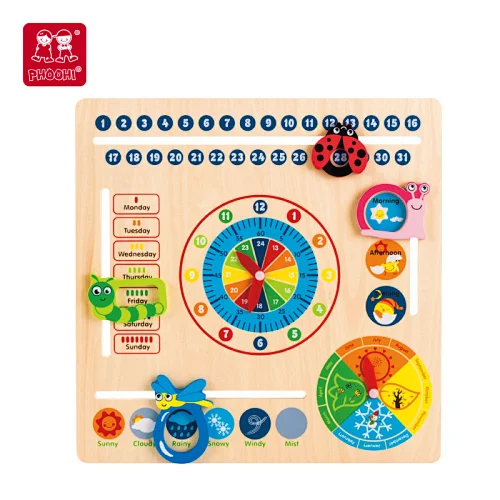 wooden learning clock