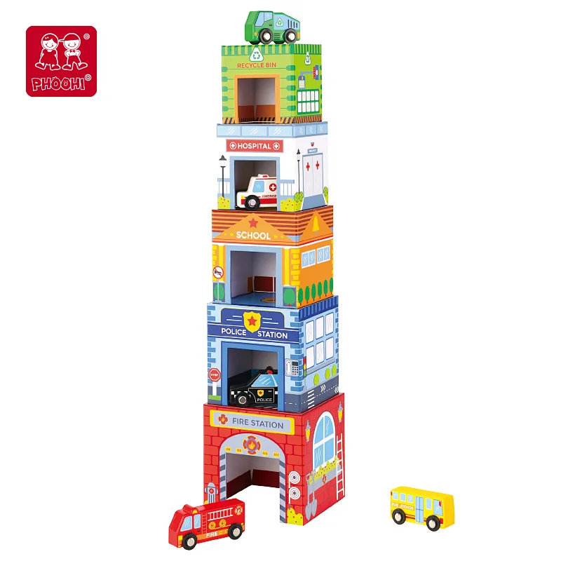 car stacking cubes