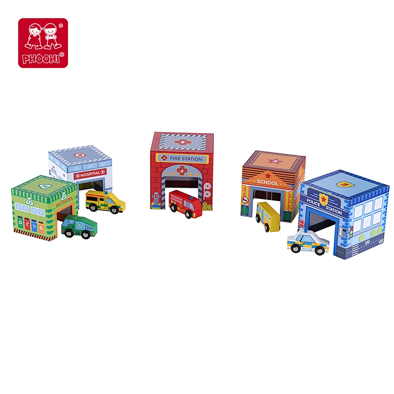 parking lot stacking cubes
