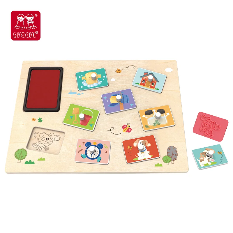 chunky puzzle with stamp