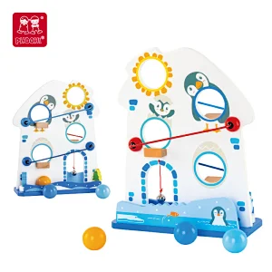 wooden ball race track