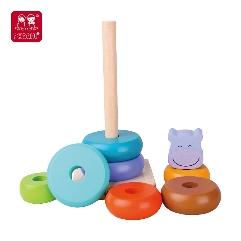 colorful wooden stacker