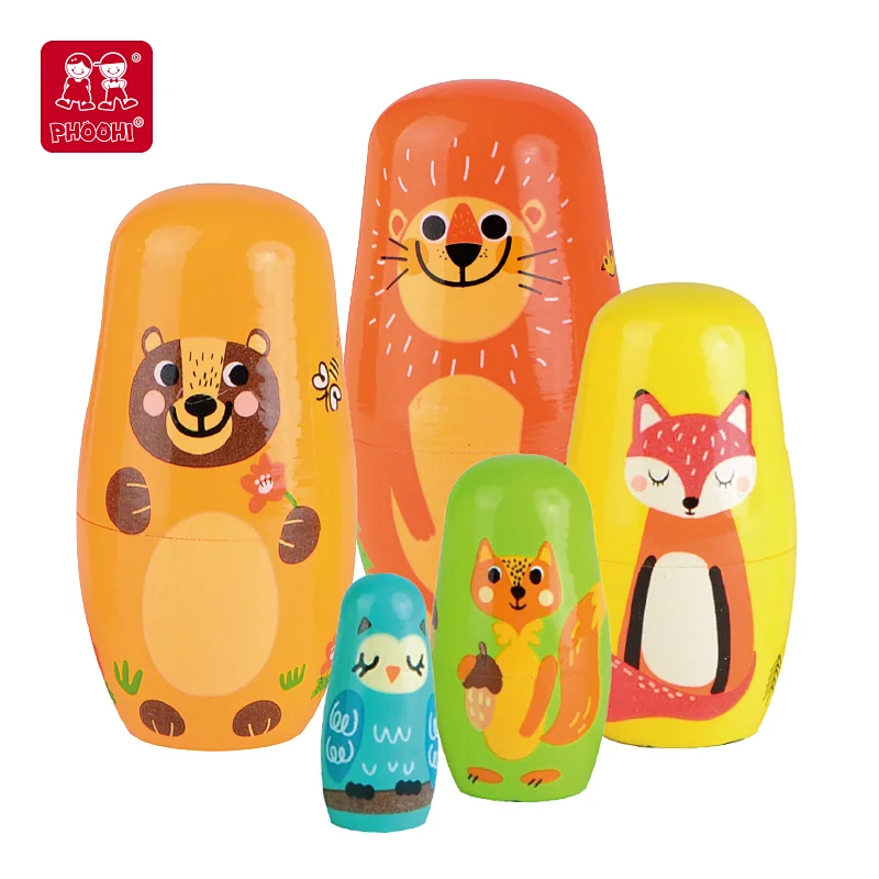 cartoon animal matryoshka