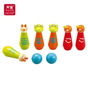 wooden bowling set