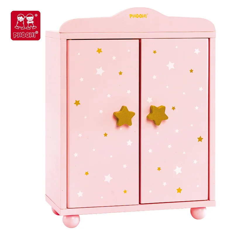 Doll Wardrobe with 3 Hangers