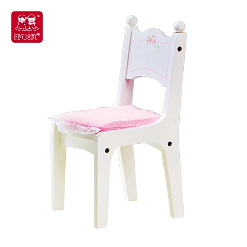 Doll Round Table and Chairs Set with Pad