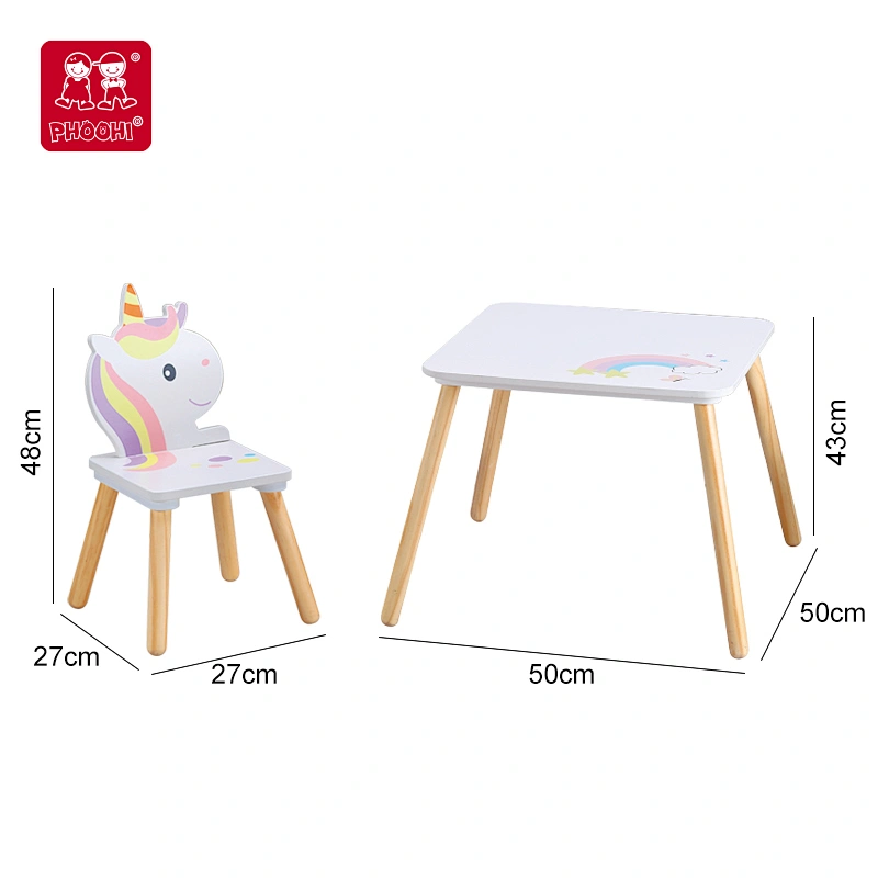 Unicorn Table and 2 Chairs