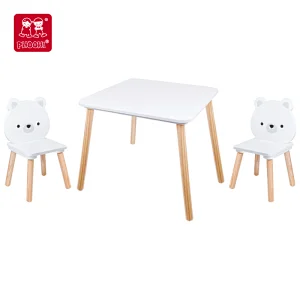 One Table with Two Bear Chairs