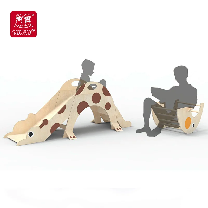 Elephant Climber and Giraffe Slide Set