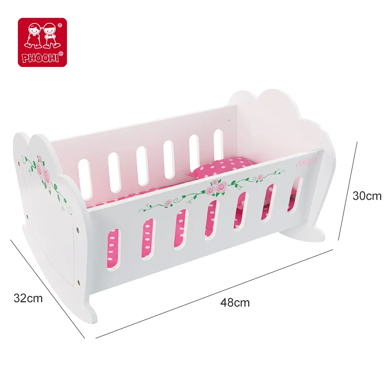 Doll Cradle with Bedding