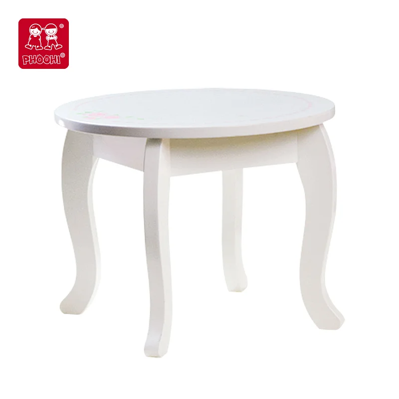 Doll Round Table and Chairs Set with Pad