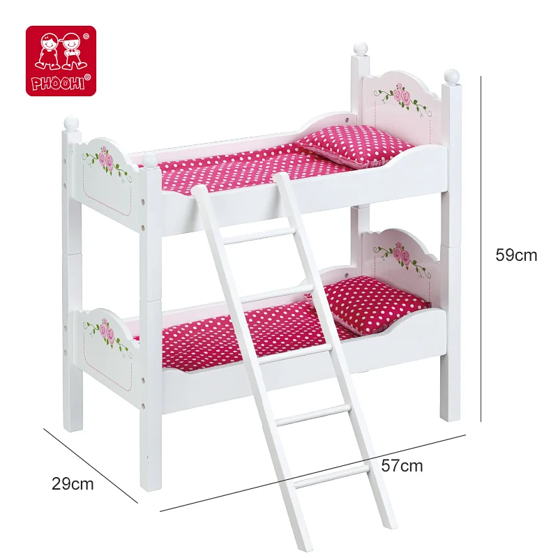 Doll Bunk Bed with Bedding