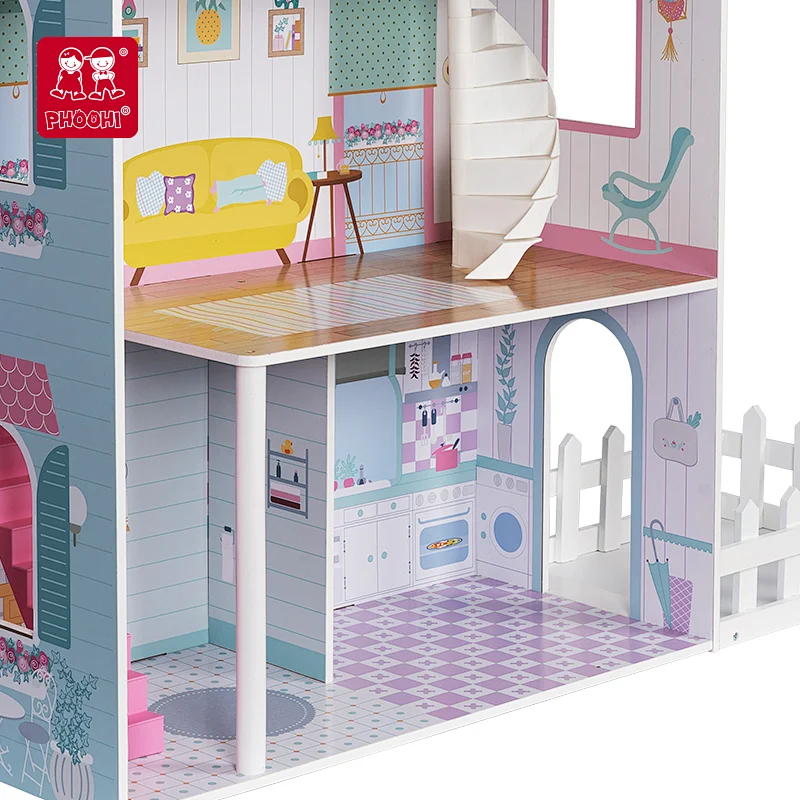 Blue Deluxe Doll House Phoohitoys