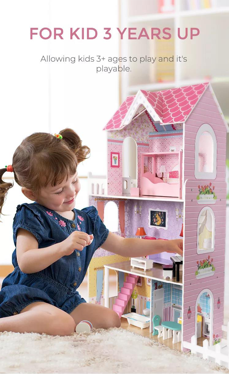 Pink Deluxe Doll House from China Manufacturer - Phoohitoys