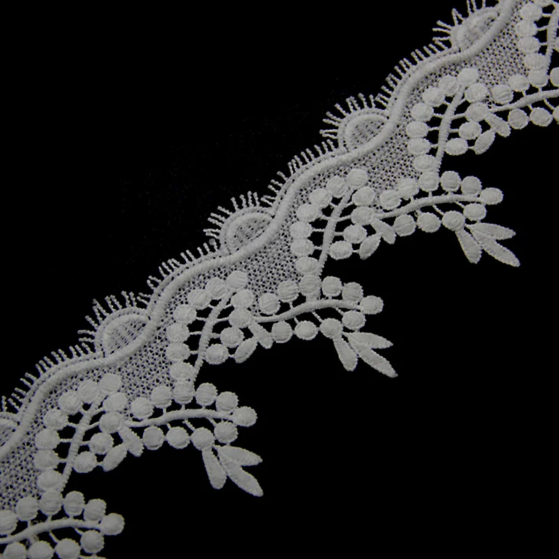 5.5cm New Design 3d Flower Chemical Embroidery Lace Trim