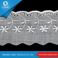 decorative smooth Wholesale T/C Lace Trim Embroidery