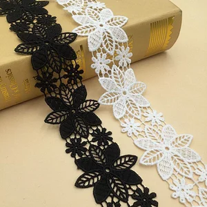 cotton embroidery bridal lace trim water soluble embroidered chemical lace trimming embroidery lace