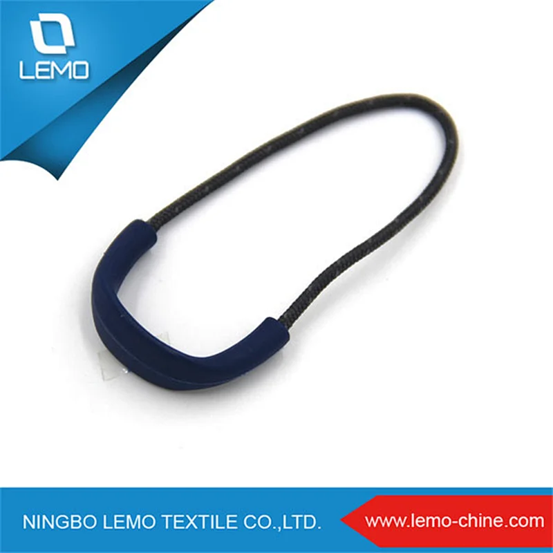 Custom logo soft pvc rubber zipper slider puller for garments and bags