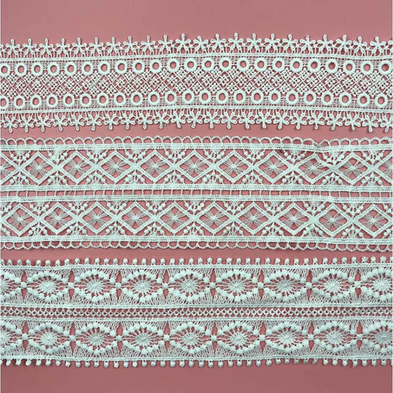 french border chemical embroidery lace trimming for dress