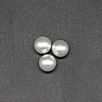 Silvery without Hole Spherical 9mm ABS Pearl Beads for Clothes