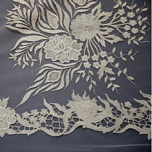 2019 Fancy design customized elegant mesh tulle embroidery lace fabric