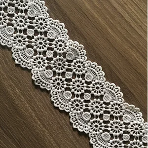french wholesale Bilateral 5CM polyester chemical embroidery lace designs