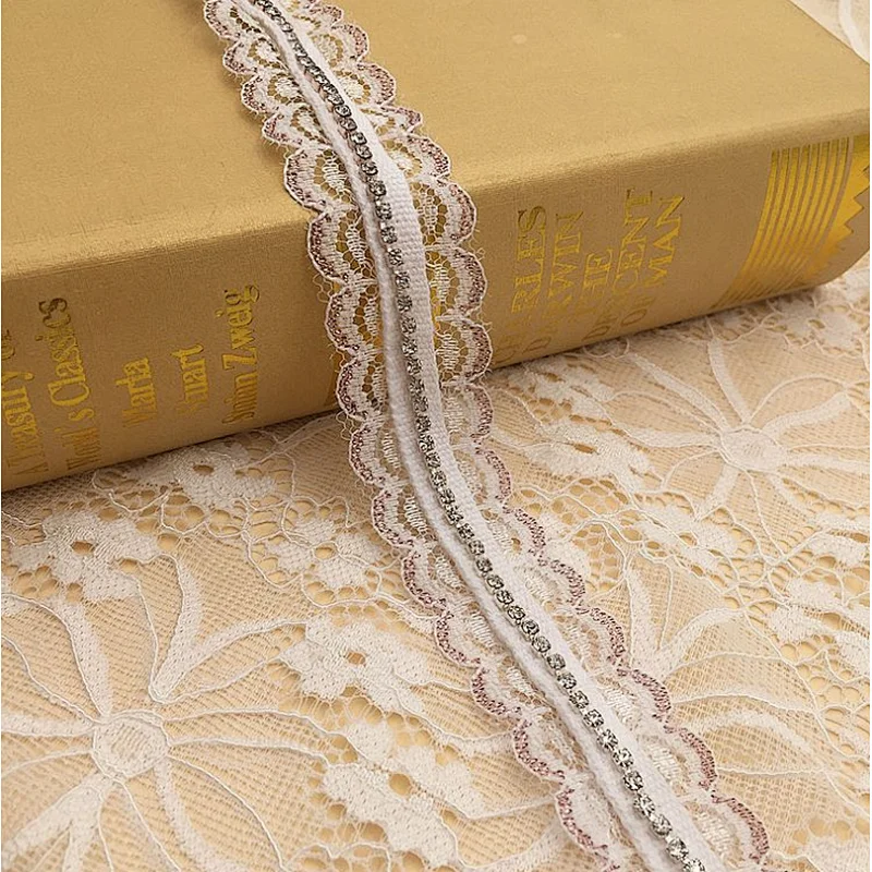 african metal long chain nylon net  lace for dress