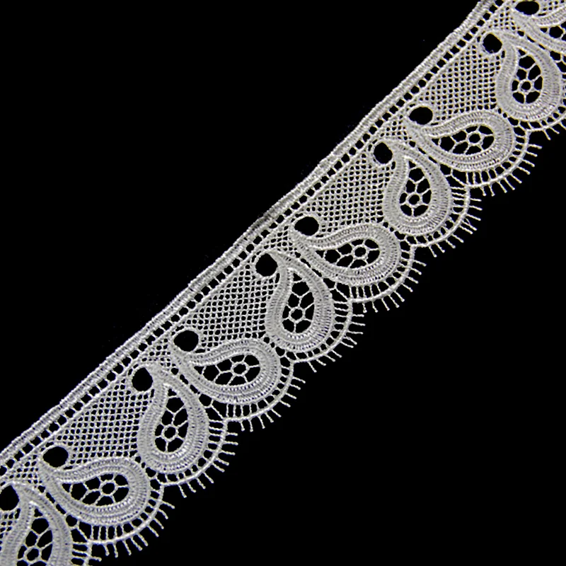 5.5cm New Design 3d Flower Chemical Embroidery Lace Trim