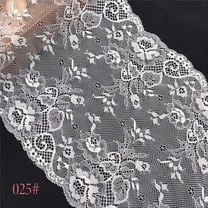 Black&white french eyelash floral lemo lace