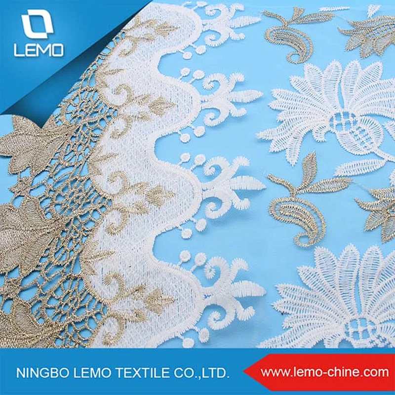 African Swiss French Tulle Chemical Embroidery Lace Fabric