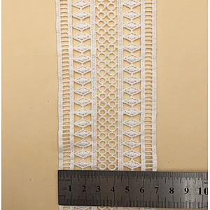 high quality double-side polyester lace fabric embroidery chemical lace african