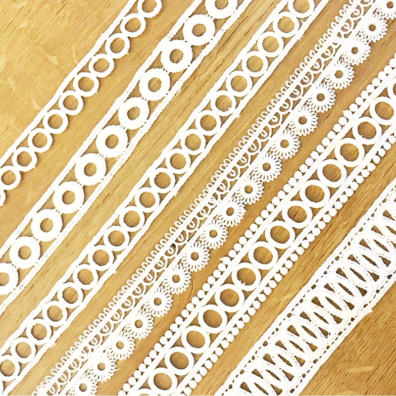 wholesale different african design polyester round  lace trim