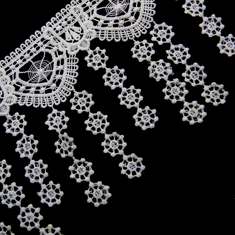 8.5cm  100% Polyester Chemical Embroidery Lace Trim