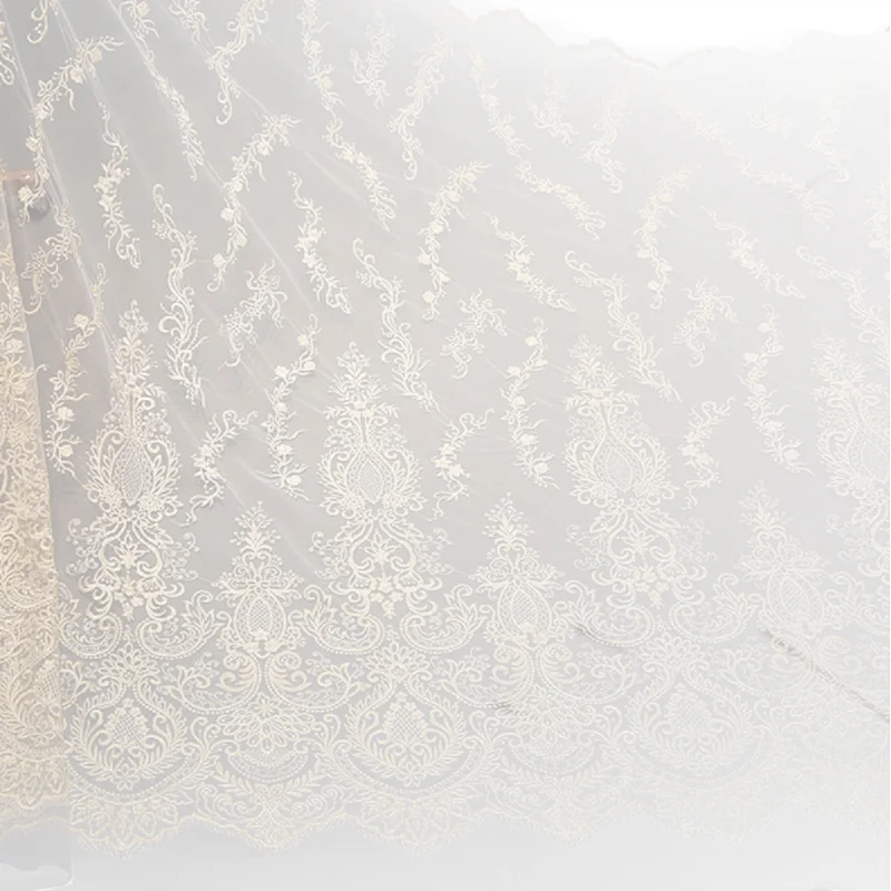 african in season flower embroidery mesh tulle lace fabric