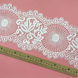 DIY french hollow lace Garment home Mesh designs polyester embroidery lace for dress