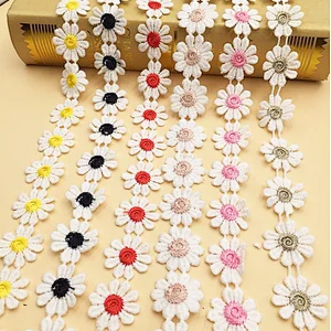lace fabric flower chemical lace trim for lace dress