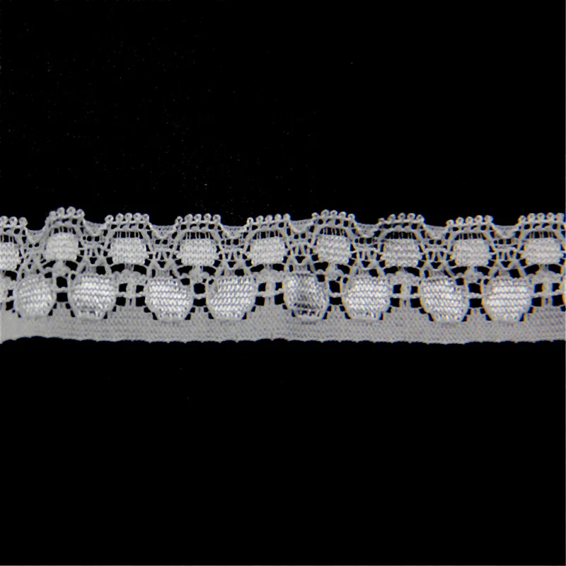 1.4cm Scalloped Vintage Elastic Floral Nylon Elastic Lace Ribbon Trimming for Decoration Craft