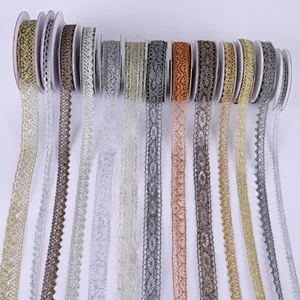 High Quality 10 Yards colorful Lace Ribbon Lace Trim DIY Embroidered For Sewing Decoration French lace fabric