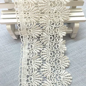 100% polyester african lace fabric embroidery chemical lace trim with high quality