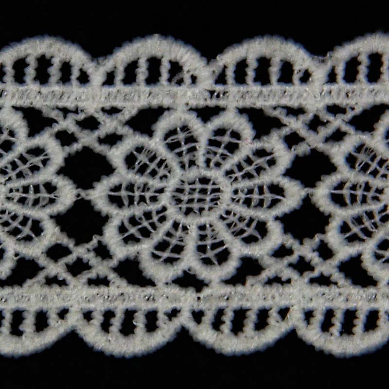 4cm Embroidery Elegant Flower Pattern Milk Yarn Lace