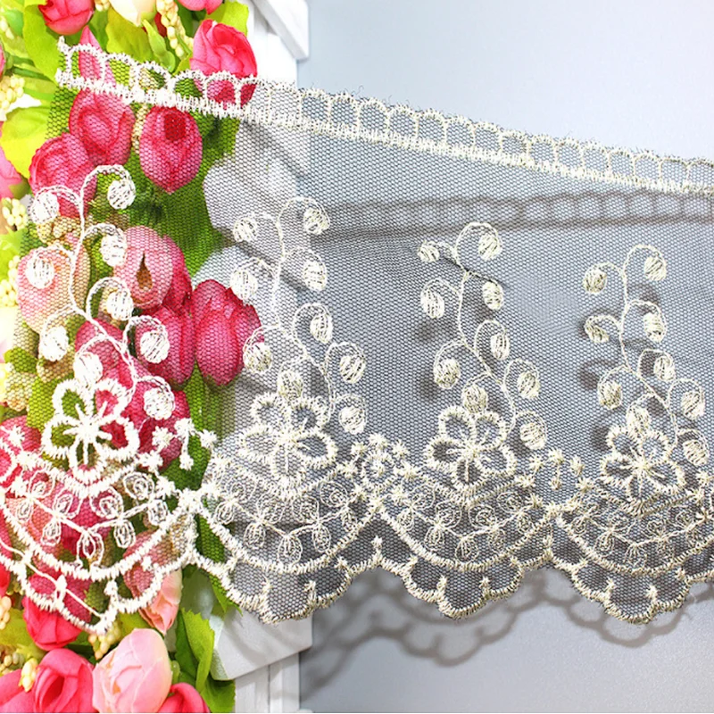 12cm net chemical lace fabric for wedding dress