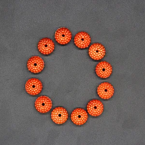 Ornamental Vivid Orange Color 13mm ABS Plastic Pearl Beads