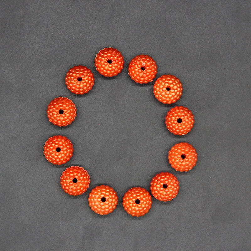 Ornamental Vivid Orange Color 13mm ABS Plastic Pearl Beads